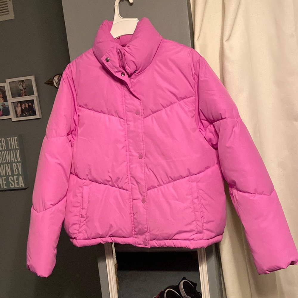 Neon purple Puffer Coat